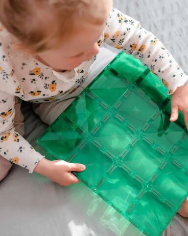 Connetix Rainbow Blue & Green Base Plate Manyetik Bloklar - 2 Parça