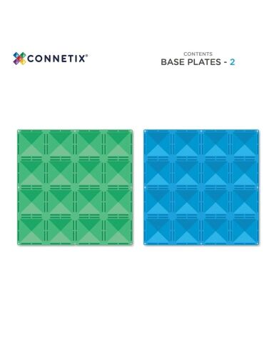 Connetix Rainbow Blue & Green Base Plate Manyetik Bloklar - 2 Parça