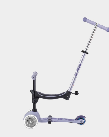 Micro - Mini 6 in 1 Deluxe Rock and Go LED Scooter - Lavender Mist