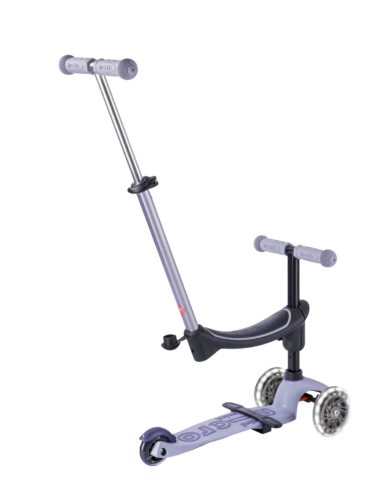 Micro - Mini 6 in 1 Deluxe Rock and Go LED Scooter - Lavender Mist