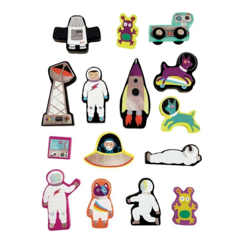 Floss & Rock Ahşap Figürlü Oyun Kutuları / Space