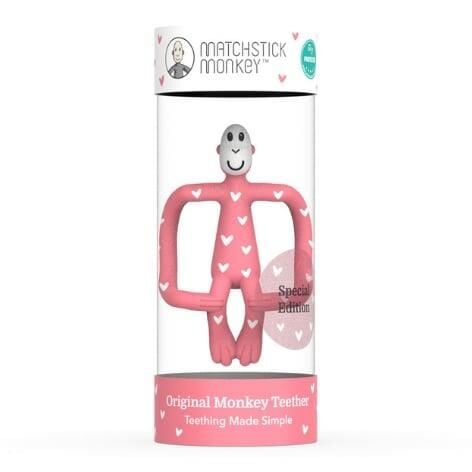 Matchstick Monkey Silikon Diş Kaşıyıcı - Monkey (Heart)
