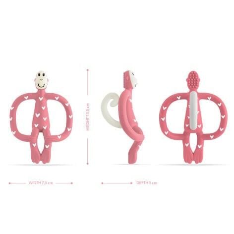 Matchstick Monkey Silikon Diş Kaşıyıcı - Monkey (Heart)