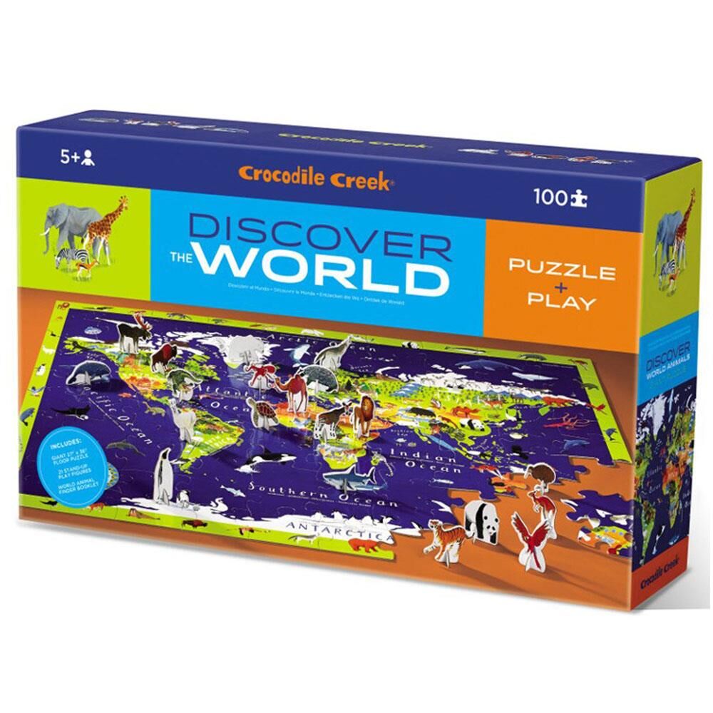 Crocodile Creek Puzzle Dünyayı Keşfet 100 Parçalı Yapboz
