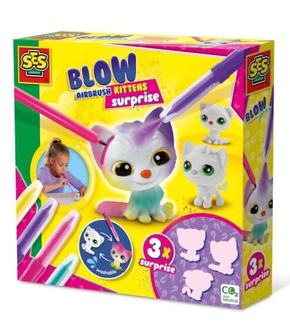 Ses Creative Boya Üfleme Kalemi (3 Adet) -  Kedi