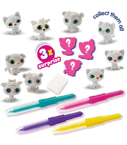 Ses Creative Boya Üfleme Kalemi (3 Adet) -  Kedi
