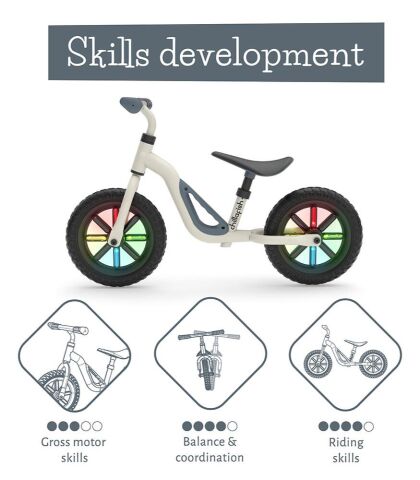 Chillafish - Charlie Glow- Denge Bisikleti - Işıklı(10 inç) - Bej