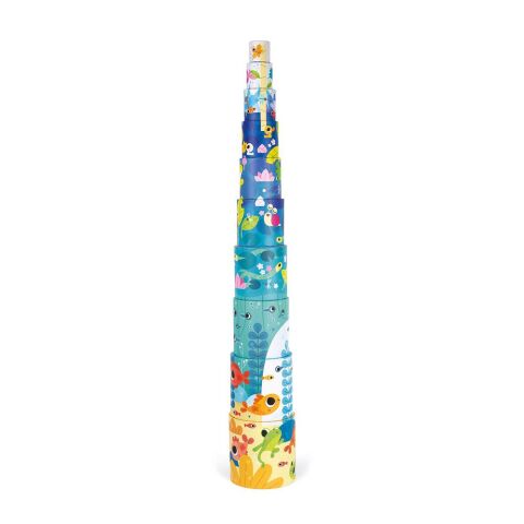 Janod Piramit Dizme Deniz / Pond Life Round Stacking Pyramid