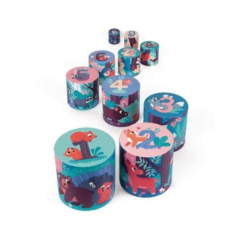 Janod Piramit Dizme Orman / Forest Animal Round Stacking Pyramid