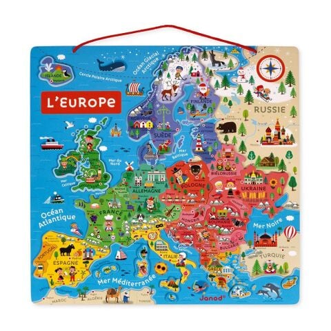 Janod Mıknatıslı Oyun Avrupa Haritası / Magnetic European Map