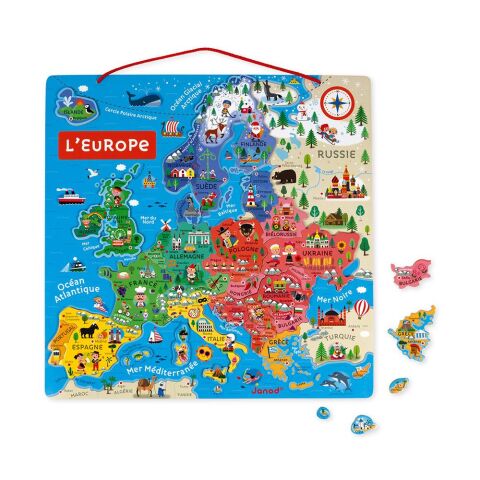 Janod Mıknatıslı Oyun Avrupa Haritası / Magnetic European Map