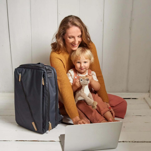 Lassig Tidy Talent Bebek Bakım Sırt Çantası Dark Blue