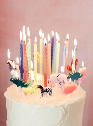 Meri Meri - Multi Metallic Twisted Candles - Metalik Mumlar