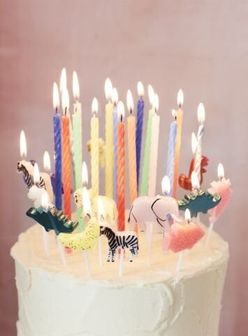 Meri Meri - Multi Metallic Twisted Candles - Metalik Mumlar
