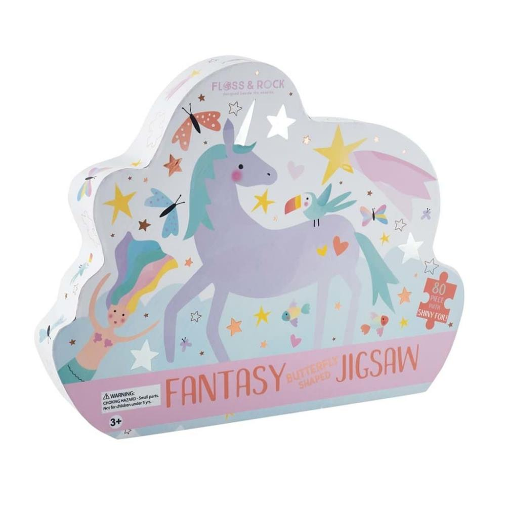 Floss & Rock 80 Parça ‘’Kelebek’’ Şekilli Yapboz / Fantasy
