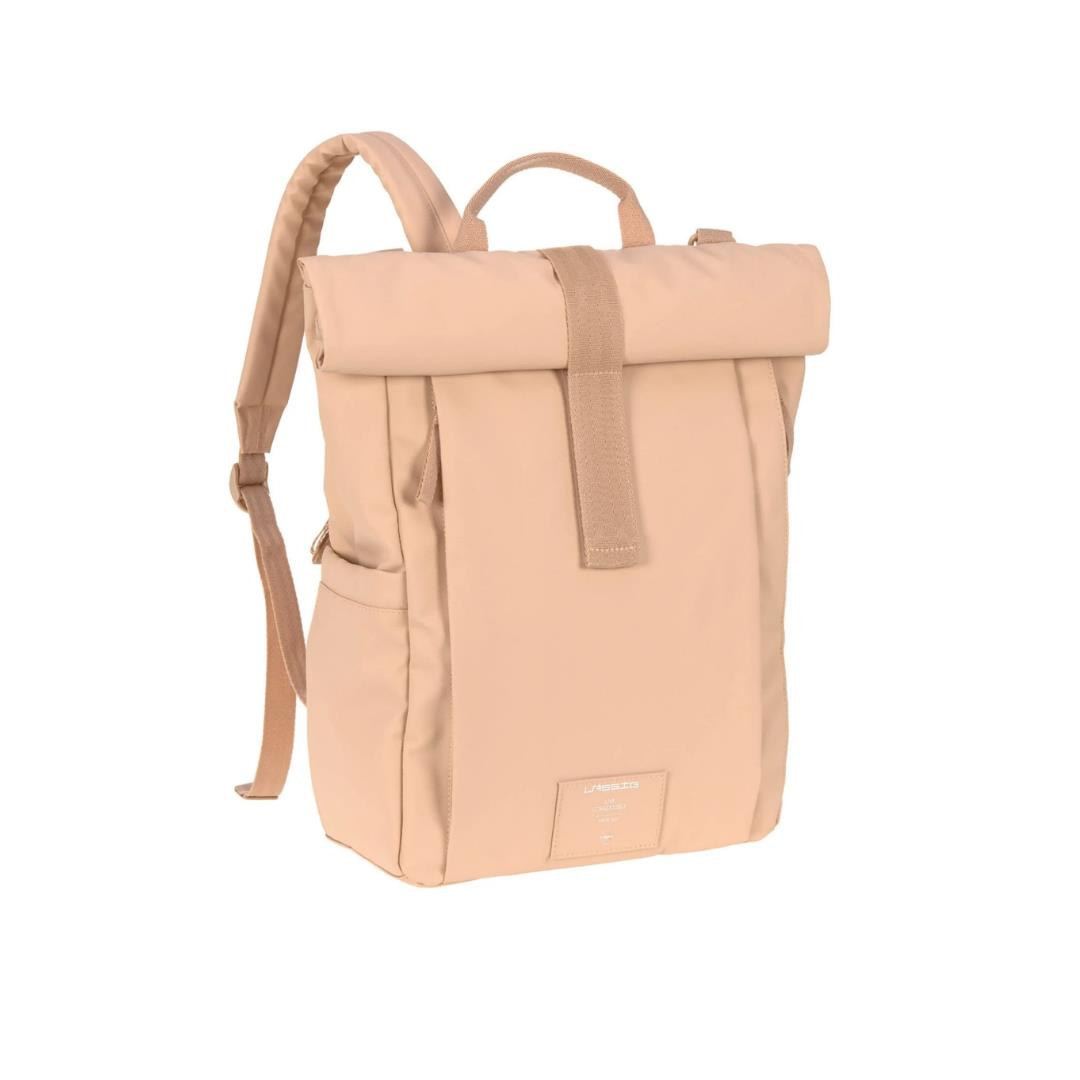 Lassig Rolltop Up Bebek Bakım Sırt Çantası Peach Rose
