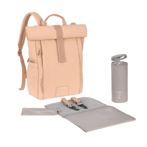 Lassig Rolltop Up Bebek Bakım Sırt Çantası Peach Rose
