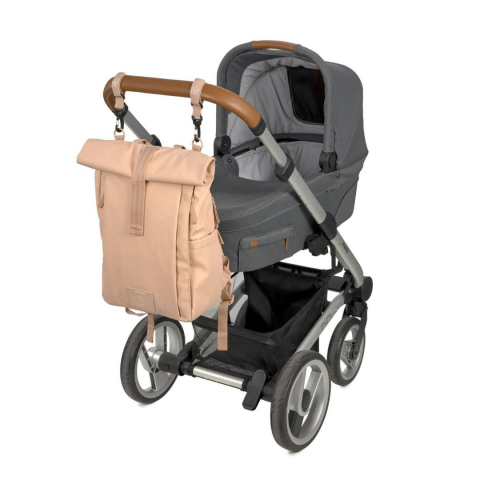 Lassig Rolltop Up Bebek Bakım Sırt Çantası Peach Rose