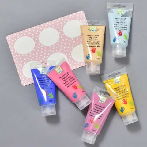 Djeco 6'lı Parmak Boyası / Sweet / Finger Paint 6*75 ml