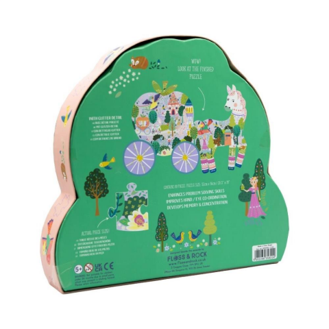 Floss & Rock 80 Parça ‘’Bal Kabağı Arabası’’ Şekilli Yapboz / Fairy Tale