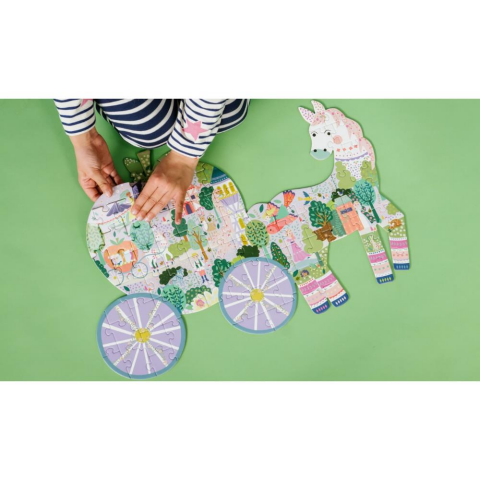 Floss & Rock 80 Parça ‘’Bal Kabağı Arabası’’ Şekilli Yapboz / Fairy Tale