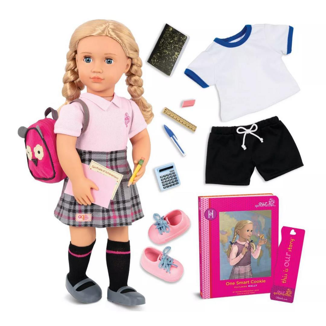 Our Generation Hally ve Kitabı Oyuncak Bebek 46 cm