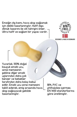 Bibs Colour Kauçuk Emzik - Rust - 0-6 Ay