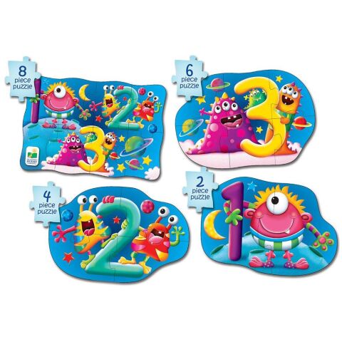 The Learning Journey Dört Puzzle Bir Arada / Rakamlar