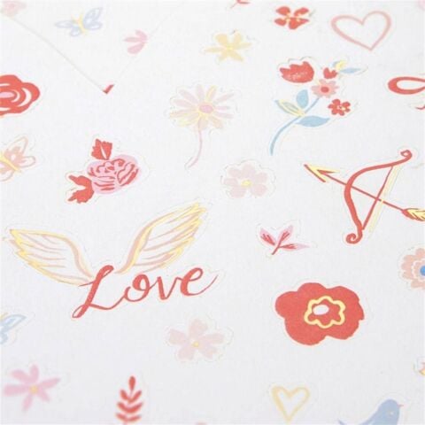 Meri Meri - Valentine’S Mini Sticker Sheets - Kalp & Çiçek Desenli Mini Çıkartmalar - 5'Li