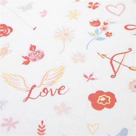 Meri Meri - Valentine’s Mini Sticker Sheets - Kalp & Çiçek Desenli Mini Çıkartmalar - 5'li