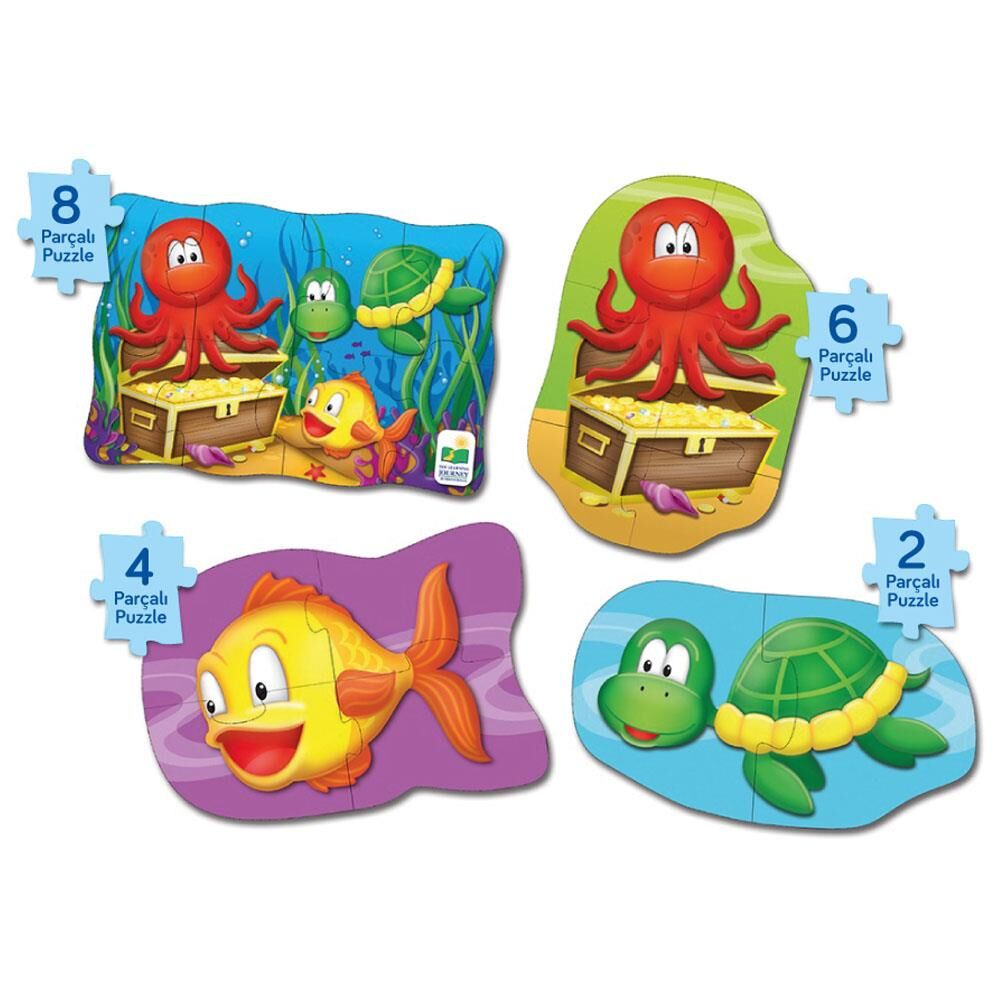 The Learning Journey Dört Puzzle Bir Arada / Okyanus