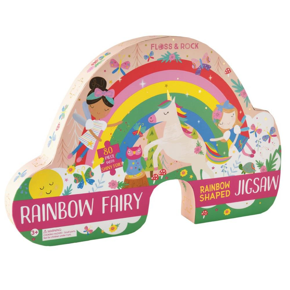 Floss & Rock  80 Parça ‘’Gökkuşağı’’ Şekilli Yap – Boz / Rainbow Fairy
