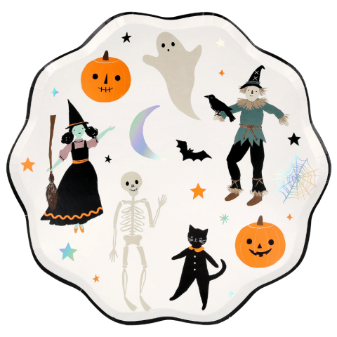 Meri Meri - Happy Halloween Tabaklar - L - 8 Adet