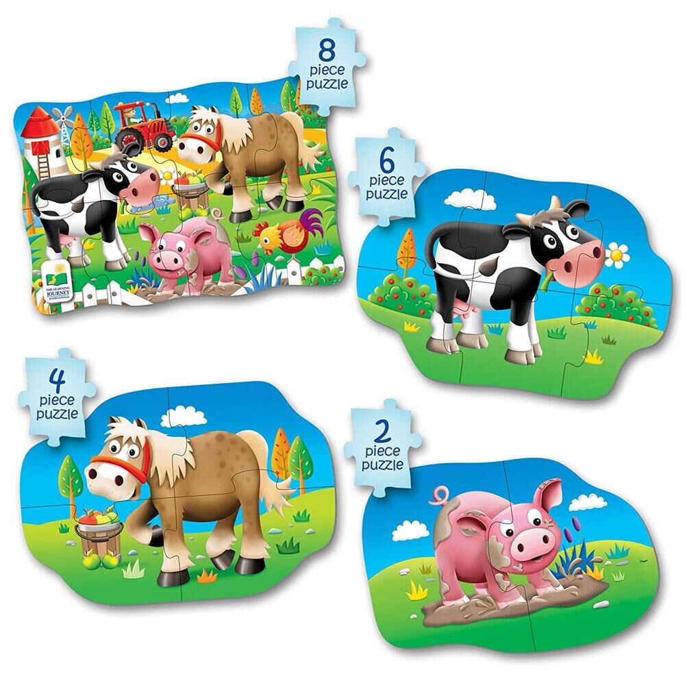The Learning Journey Dört Puzzle Bir Arada / Çiftlik