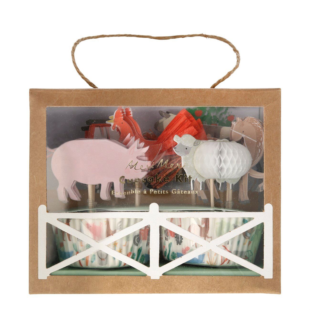 Meri Meri - On The Farm Cupcake Kit - Çiftlik Cupcake Kit - 24'lü