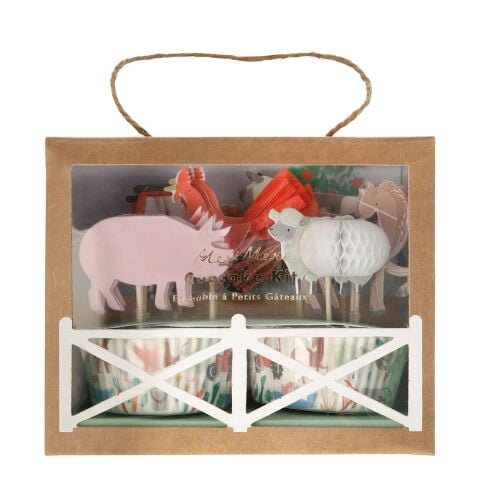 Meri Meri - On The Farm Cupcake Kit - Çiftlik Cupcake Kit - 24'lü