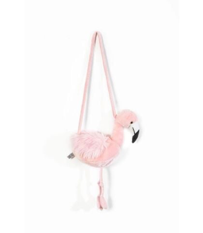 Wild & Soft Figürlü Peluş Omuz Çantası - Flamingo
