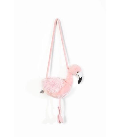Wild & Soft Figürlü Peluş Omuz Çantası - Flamingo