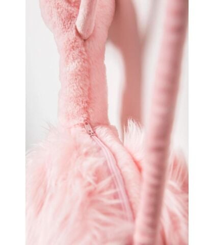 Wild & Soft Figürlü Peluş Omuz Çantası - Flamingo