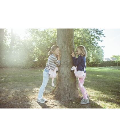 Wild & Soft Figürlü Peluş Omuz Çantası - Flamingo