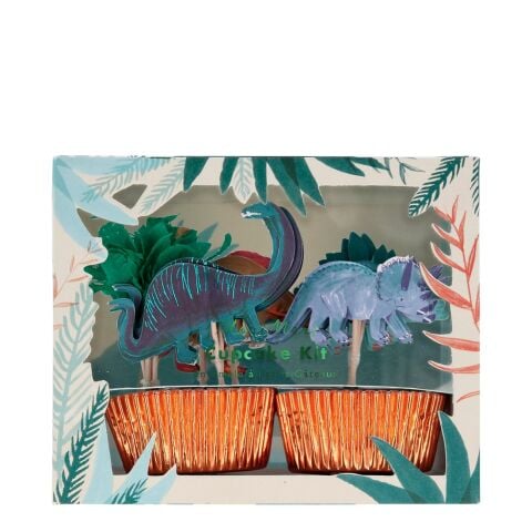 Meri Meri - Dinosaur Cupcake Kit - Dinozor Cupcake Kit - 24'lü