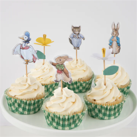 Meri Meri - Peter Rabbit In The Garden Cupcake Kit - Peter Rabbit Bahçede Cupcake Kiti - 24'Lü
