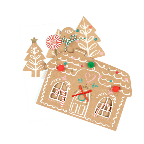 Meri Meri - 3D Tebrik Kartı - Gingerbread