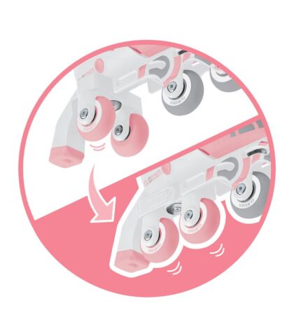 Globber 2in1 Paten XS/S - Pastel Pembe