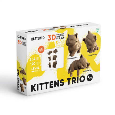Cartonic 3D Puzzle - Kittens Trio