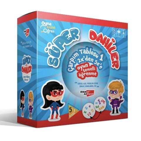 Süper Dahiler Çarpım Tablosu 1 (2x'den 5x'e) / Dikkat Atölyesi