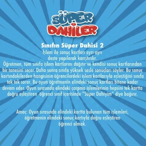 Süper Dahiler Çarpım Tablosu 1 (2x'den 5x'e) / Dikkat Atölyesi
