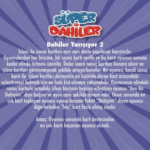 Süper Dahiler Çarpım Tablosu 2 (6x'dan 9x'a) / Dikkat Atölyesi