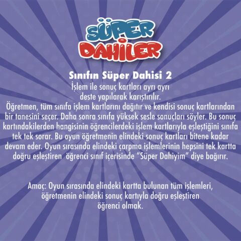 Süper Dahiler Çarpım Tablosu 2 (6x'dan 9x'a) / Dikkat Atölyesi