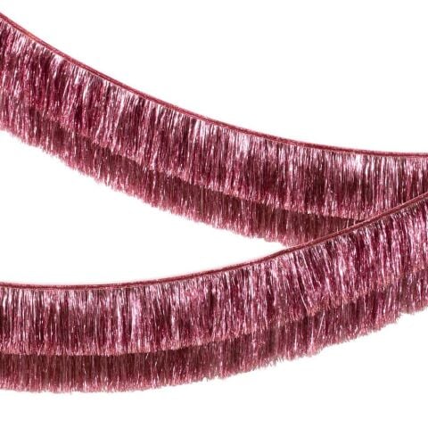 Meri Meri - Pink Tinsel Fringe Garland - Pembe Püsküllü Asılan Süs